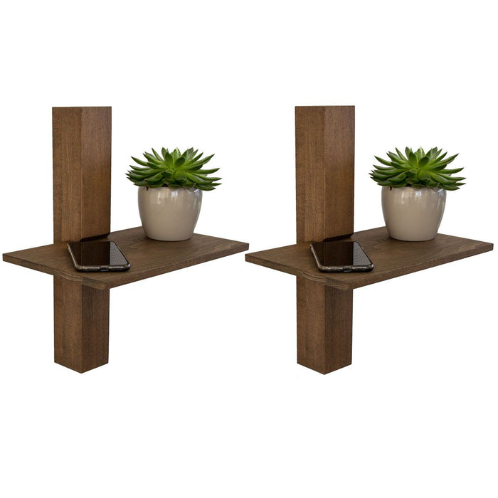 Wall-mounted bedside table: 2 pcs. LIVA