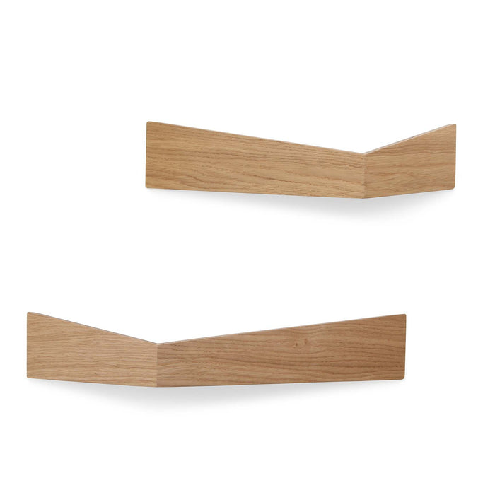 2 stk. hylder med knage: PELICAN - eg, natur