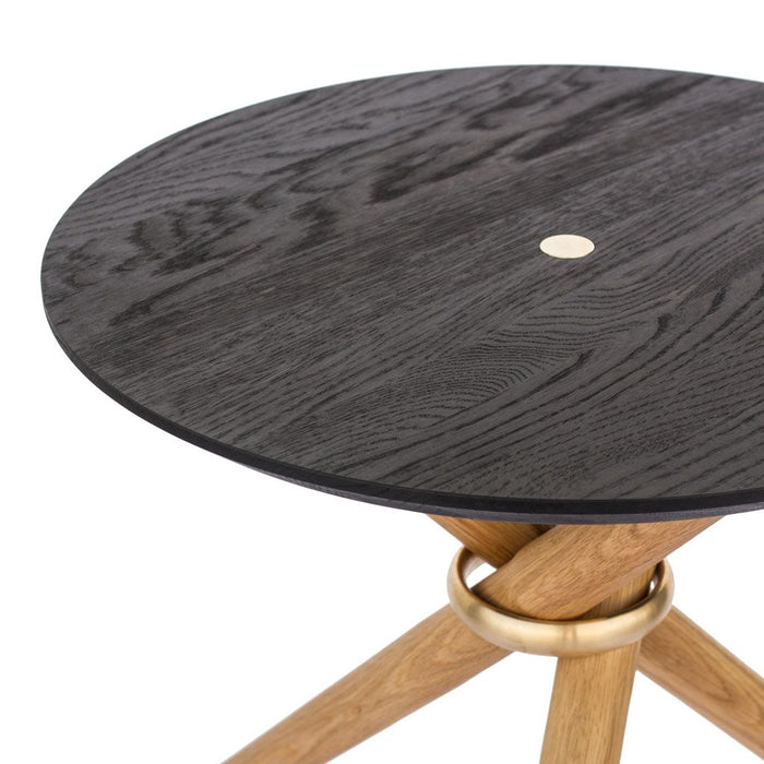 Sofabord - FAWN - i massiv egetræ, sort bordplade
