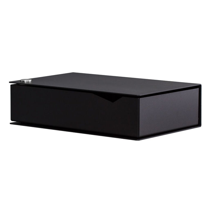 Wall-mounted bedside table: 1 pc. - BESIDE - black with black drawer