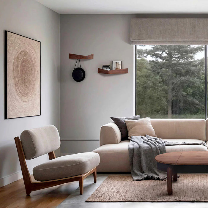 Wand-Nachttisch: 2 Stk. - BESIDE - weiß mit weißer Schublade