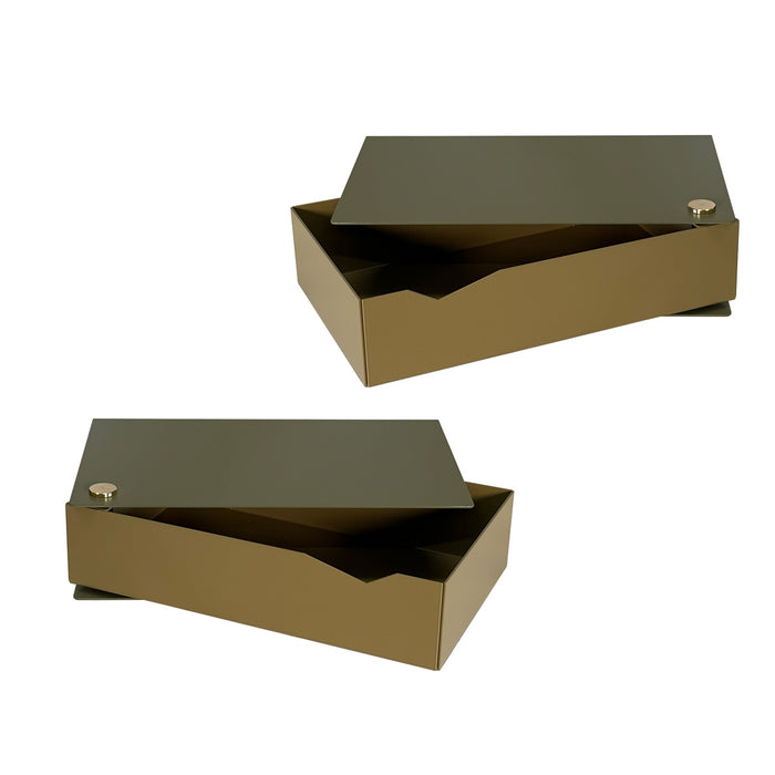 Wall-mounted bedside table: 2 pcs. - BESIDE - black with oak drawer