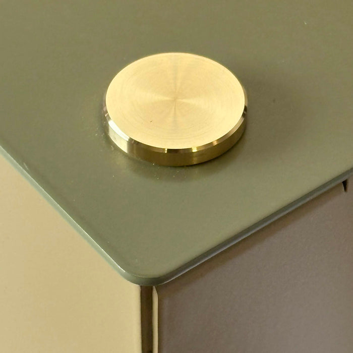 Wall-mounted bedside table: 2 pcs. - BESIDE - black with oak drawer