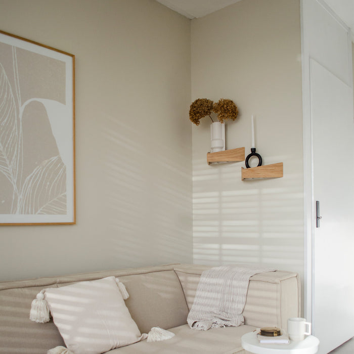 2 stk. hylder med knage: PELICAN - eg, natur