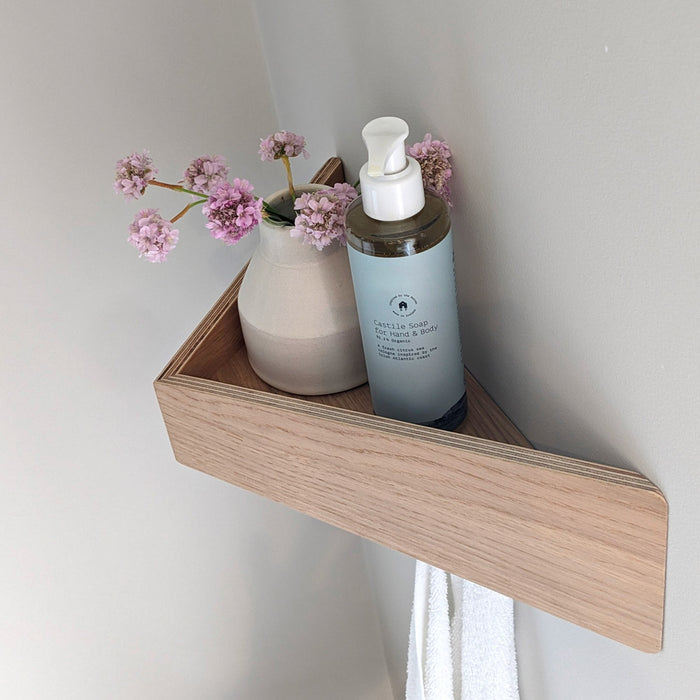 2 stk. hylder med knage: PELICAN - eg, natur