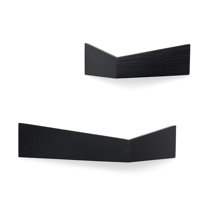 Wall-mounted bedside table: 2 pcs. - BESIDE - white with white drawer