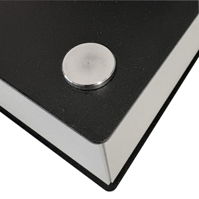 Wall-mounted bedside table: 2 pcs. - BESIDE - black with oak drawer