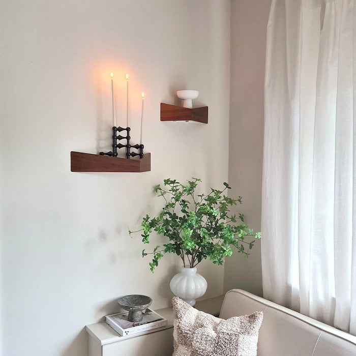 Wand-Nachttisch: 2 Stk. - BESIDE - weiß mit weißer Schublade